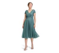 Vera Mont Damen Cocktailkleid im Glitzer-Look 48, Green/Grey