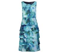 Vera Mont Damen Cocktailkleid mit Rüschen 46, Khaki/Blau