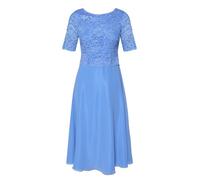 Cocktailkleid VERA MONT "Damen mit Spitze", Damen, Gr. 38, Normalgrößen, paris blau, Obermaterial: 100% Polyester; Futter: 100% Polyester, ausgestellt kurz, Rundhals, Kleider, Spitze (38957168-38) par