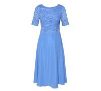 Cocktailkleid VERA MONT "Damen mit Spitze", Damen, Gr. 38, Normalgrößen, paris blau, Obermaterial: 100% Polyester; Futter: 100% Polyester, ausgestellt kurz, Rundhals, Kleider, Spitze (38957168-38) par