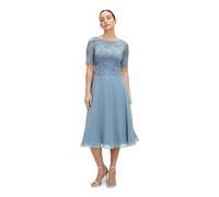 Vera Mont Damen Cocktailkleid mit Spitze 42, Bluish Grey