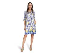 Vera Mont Damen Hemdblusenkleid mit Taschen 36, Nature/Blue