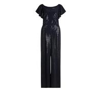 Vera Mont Damen Hosenanzug im Glitzer-Look 44, Dunkelblau/Grau