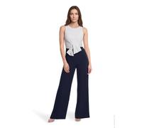 Vera Mont Jumpsuit mit U-Boot-Ausschnitt, Stretch & weitem Bein, Marineblau Gr. 48