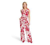 Vera Mont Damen Jumpsuit mit Bindegürtel 36, Rot/Weiß