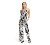 Vera Mont Damen Jumpsuit mit Bindegürtel 42, Black/Nature