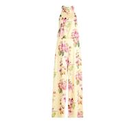 Vera Mont Damen Jumpsuit mit Blumenprint 44, Yellow/Rosé