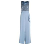Overall VERA MONT "Damen mit Pailletten", Damen, Gr. 36, Normalgrößen, blau (light steel blau), Stoff, Obermaterial: 97% Polyester, 3% Elasthan. Futter: 100% Polyester, figurumspielend, V-Ausschnitt,