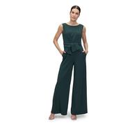 Vera Mont Jumpsuit Damen mit Knotendetail, weitem Bein, Crêpe – Dunkelgrün Größe 36