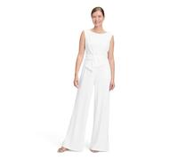 Vera Mont Jumpsuit 0178/4867 – U-Boot-Ausschnitt, ausgestellte, weite Beine, Crêpe – Offwhite 36