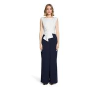 Vera Mont Damen Jumpsuit mit weitem Bein Dunkelblau/Weiß,40