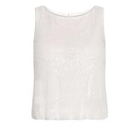 T-Shirt VERA MONT "Damen im Glitzer-Look", Damen, Gr. 38, weiß (rohweiß), Obermaterial: 93% Polyester, 7% Elasthan. Futter: 92% Polyamid, 8% Elasthan, festlich, figurumspielend normal, Rundhals, Shirt