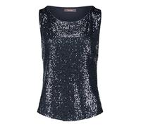 Vera Mont Damen Pailletten-Top ohne Arm 36, Night Sky
