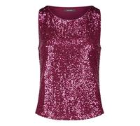 Blusentop VERA MONT "Vera Mont Pailletten-Top ohne Arm", Damen, Gr. 46, rosa (sweet berry), Obermaterial: 93% Polyester, 7% Elasthan. Futter: 92% Polyamid, 8% Elasthan., elegant, figurbetont normal, R