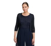 Strickjacke VERA MONT "Damen ohne Verschluss", Damen, Gr. XL, blau (dunkelblau, dunkelblau), Strick, Obermaterial: 80% Viskose, 20% Polyester, figurumspielend normal, Strickjacken Strickjacke, Glitzer