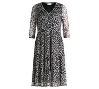 Vera Mont Damen Stufenkleid mit Stufen 42, Grau/Schwarz