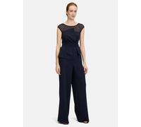 Overall VERA MONT "Vera Mont Jumpsuit ohne Arm", Damen, Gr. 38, Normalgrößen, blau (night sky), Cru00eape, Obermaterial: 95% Polyester, 5% Elasthan. Futter: 100% Polyester., elegant, figurumspielend, 