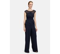 Overall VERA MONT "Vera Mont Jumpsuit ohne Arm", Damen, Gr. 42, Normalgrößen, blau (night sky), Cru00eape, Obermaterial: 95% Polyester, 5% Elasthan. Futter: 100% Polyester., elegant, figurumspielend,