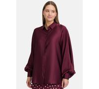 Satinbluse VERA MONT "Vera Mont Satin-Bluse mit Kragen", Damen, Gr. 42, deep dahlia, Obermaterial: 100% Polyester., elegant, oversize normal, Rundhals, Blusen (22758226-42) deep dahlia