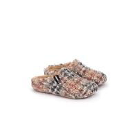 Pantoffel VERBENAS "York Gales" Gr. 37, bunt (beige, kariert) Damen Schuhe Hausschuh Pantoffeln (36633059-37) beige, kariert