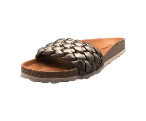 Verbenas 330079-V0271 Rica - Damen Schuhe Pantoletten - 927-Metal-Plomo für Damen, gold, Größe 38 EU