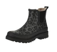 VERBENAS 9302181203 Lua Fur Smooth Animal - Damen Boots - Black-Leo-Black
