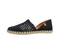 VERBENAS Espadrilles Carmen Crochet-lino/Serraje Negro/Negro - Größe: 38