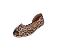 Espadrille VERBENAS "CRUZ LEO", Damen, Gr. 41, leodruck, Veloursleder, Schuhe Espadrille, Sommerschuh, Urlaubsschuh, Leo-Look, mit Zehenöffnung (23555640-41) leodruck