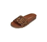 VERBENAS Damen Pantoletten REIKO micro leo nat bronzo, Größe:40 EU