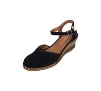 VERBENAS Damen Sandalette MAGGIE serraje tan negro, Größe:39 EU
