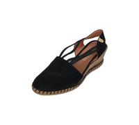VERBENAS Damen Sandalette MAIKA serraje tan negro, Größe:38 EU