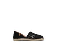 VERBENAS Espadrilles Carmen Crochet-lino/Serraje Negro/Negro - Größe: 41
