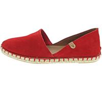 Espadrille VERBENAS "CARMEN SERRAJE", Damen, Gr. 37, rot, Veloursleder, Schuhe Espadrille, Sommerschuh, Schlappen mit Jute-Rahmen, Topseller (99817428-37)