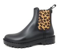 Gummistiefelette VERBENAS "Gaudi Mate Animal" Gr. 41, bunt (schwarz, leo) Damen Schuhe Gummiboots Chelseaboots Schlupfstiefeletten mit Leo-Stretch an der Seite (34489568-41)