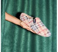 Pantoffel VERBENAS "York Gales" Gr. 41, bunt (beige, kariert) Damen Schuhe Hausschuh Pantoffeln (36633059-41) beige, kariert