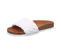 Pantolette VERBENAS "RICA TRENZA SOFT", Damen, Gr. 40, weiß, Lederimitat, unifarben, Schuhe Pantolette, Sommerschuh, Schlappen, Strandschuh mit geflochtener Bandage (17430713-40) weiß