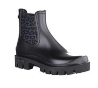 VERBENAS Mae Schwarz/Leoprint - Gummistiefel - Kinderschuhe Teens Mädchen Gr. 25-42, Schwarz, absatzhöhe: 25 cm, Gr. 38 EU