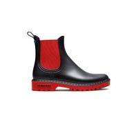 VERBENAS Rain Boots Gaudi Mate Negro-Rojo