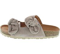 Pantolette VERBENAS "Rain", Damen, Gr. 41, grau (taupe), Veloursleder, klassisch, Schuhe, Sommerschuh, Schlappen, Strandschuh, Hausschuh mit Softfußbett (74185141-41) taupe