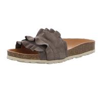 Pantolette VERBENAS "Rocio Roda", Damen, Gr. 37, braun (dunkelbraun), Veloursleder, klassisch, Schuhe, Sommerschuh, Schlappen für Strand- und Badeausflüge geeignet (27760153-37) dunkelbraun