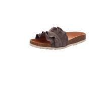 Pantolette VERBENAS "Rocio Roda", Damen, Gr. 37, braun (dunkelbraun), Veloursleder, klassisch, Schuhe, Sommerschuh, Schlappen für Strand- und Badeausflüge geeignet (27760153-37) dunkelbraun