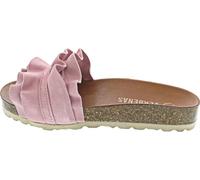 Pantolette VERBENAS "Rocio Roda", Damen, Gr. 42, rose, Veloursleder, unifarben, Schuhe Pantolette, Sommerschuh, Flat mit geschwungenen Laschenstoff (47817403-42) rose