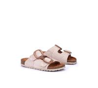 VERBENAS Ruth Lato Flache Sandalen mit Doppelriemen, Beige, Ref: 3300610402-532, beige, 39 EU