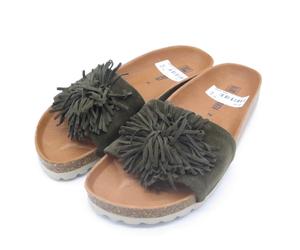 VERBENAS Sandalen Reina Roda Velour in kaki Kaki - Gr. - 36