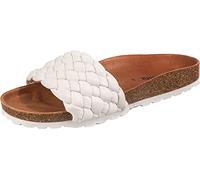 Pantolette VERBENAS "RICA TRENZA SOFT", Damen, Gr. 40, weiß, Lederimitat, unifarben, Schuhe Pantolette, Sommerschuh, Schlappen, Strandschuh mit geflochtener Bandage (17430713-40) weiß