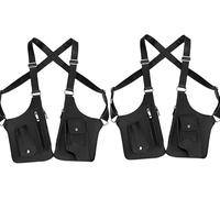 Verbesserte Anti-Diebstahl-Geldbörse mit Gurt, Unterarm-Doppel-Umhängetasche for Männer - versteckte Anti-Diebstahl-Geldbörse(2*Black)