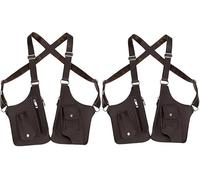 Verbesserte Anti-Diebstahl-Geldbörse mit Gurt, Unterarm-Doppel-Umhängetasche for Männer - versteckte Anti-Diebstahl-Geldbörse(2*Brown)