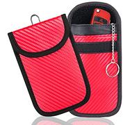 Verbesserte Faraday-Tasche für Schlüsselanhänger (2 Stück), hochwertiger Faraday-Schlüsselanhänger-Schutz, RFID-Signalblockierung, Auto-Sicherheitsschutztasche, Anti-Diebstahl-Tasche