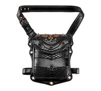 Verbesserte Steampunk-Vintage-Gürteltasche, Wandern, kleine Geldbörse, Mehrzweck-Beinarm-Umhängetasche für Damen und Herren, Totenkopf-Beintasche, Hüftgürteltasche für Motorradfahren