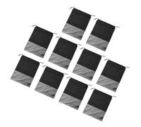 VERDANVERSE 10stücke Große Schwarze Vlies-schuhbeutel Mit Zugband Und Transparentem Fenster Vielseitige Aufbewahrungstaschen Für Schuhe Reise Und Zuhause Praktische Staubschutz Bags